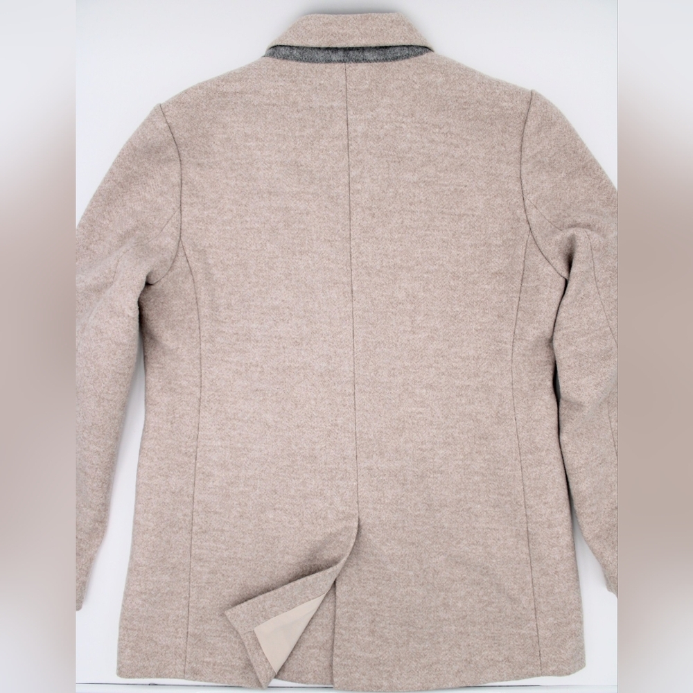 LOFT Cream Pink Herringbone Blazer Size 6 - Picture 3 of 8